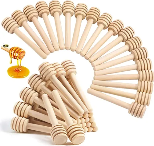 Miniatura 4 de Cuchara de miel, mini cuchara de miel, agitador de miel para lluvia, miel, picnic, fiesta de boda y regalos de cumpleaños (50 piezas), cuchara