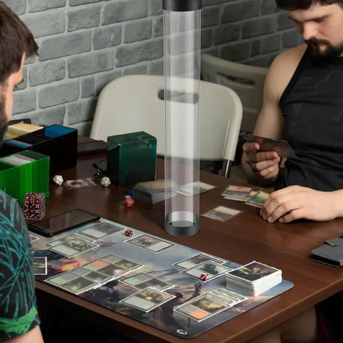 Miniatura 5 de Barydat 2 piezas Tubo de tapete redondo compatible con soportes de tapete de juego MTG, tubo de 41 cm para almacenamiento de cartas de juego, tubo