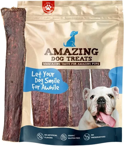 Amazing Dog Treats - Carne seca de esófago para perros (10-12 pulgadas - 30 unidades/paquete) - Gullet Dog Chews
