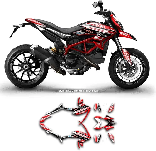 Miniatura 28 de Kit de adhesivos personalizados para Hypermotard Hyperstrada 821 2013 2014 2015 2016, DCTHYMS1318003-KO