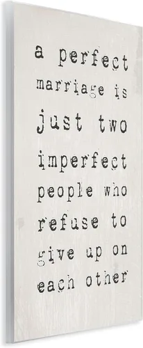 Miniatura 2 de Stupell Industries Lil' Rue - Placa artística de pared «A Perfect Marriage Inspirational», 10 x 15 pulgadas, fácil de colgar y resistente, fabricada