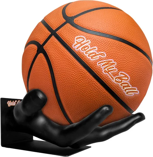Soporte y soporte grande para pelotas - Estante de almacenamiento deportivo versátil para baloncesto, fútbol, voleibol - Decoración y organizador de