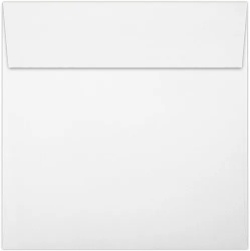 LUXPaper Sobres cuadrados de invitación | Despegar y prensar | 5 x 5 pulgadas | Blanco brillante | Texto de 80 libras | Cantidad de 500 unidades