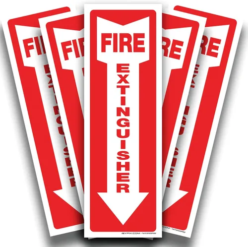 Miniatura 29 de iSYFIX Letrero para extintor de incendios – Paquete de 2 carteles reflectantes de aluminio 040 100% libre de óxido, laminado para máxima resistencia