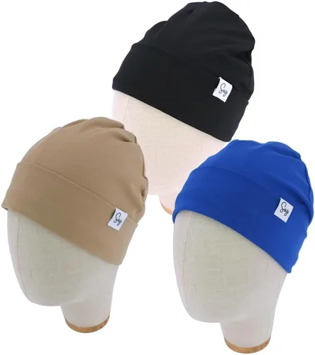 Miniatura 153 de Gorro de punto para recién nacido, para niños y niñas, con forro de satén sedoso, gorro para niños pequeños