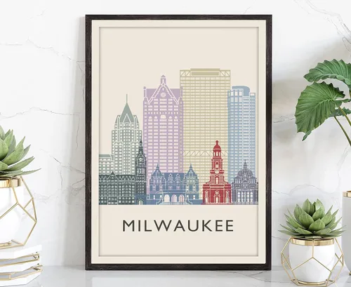 Miniatura 33 de Póster de horizonte de San Antonio, impresión de paisaje urbano y monumento, arte de pared para el hogar, decoración de pared de oficina, 12 x 18