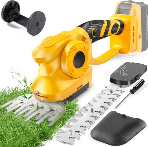 Cortasetos compatible con batería Dewalt de 20 V (batería no incluida), cortasetos inalámbrico, tijeras de césped, cortasetos inalámbrico 2 en 1