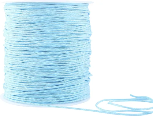 Miniatura 125 de KONMAY 1 rollo de cuerda de nailon para hacer pulseras de 150 yardas, trenzado de nailon Shamballa Macramé/cordón de cuentas de 0.4mm, cordón