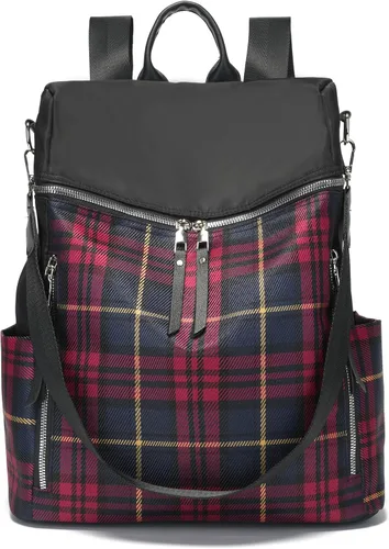 Miniatura 8 de zhongningyifeng Mochila para mujer, impermeable, ligera, a la moda, casual, de viaje, bolsa de hombro para mujer (negro, grande)