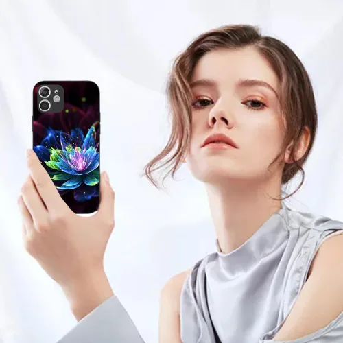 Miniatura 2 de Lily - Funda para iPhone 13, diseño de lirio con purpurina para niñas y mujeres, con TPU suave para iPhone 13 de 6.1 pulgadas