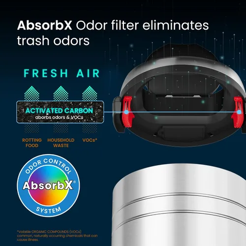 Miniatura 4 de iTouchless - Basurero de cocina con sensor automático con capacidad de 13 galones y filtro de olor