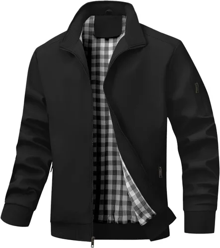 Miniatura 11 de Wizoat Chaqueta Bomber para Hombre Ligera Casual Cortavientos Chaquetas con Cremallera Abrigo
