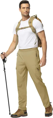 Miniatura 4 de Gopune Pantalones deportivos ligeros para hombre, de secado rápido, para senderismo, correr al aire libre, pantalones casuales