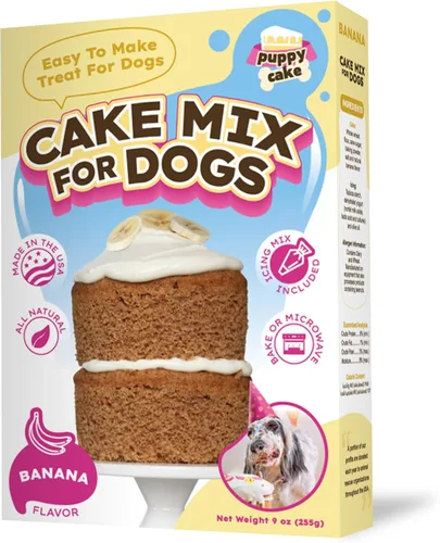 Puppy Cake - Mezcla de pastel de plátano y glaseado para perros