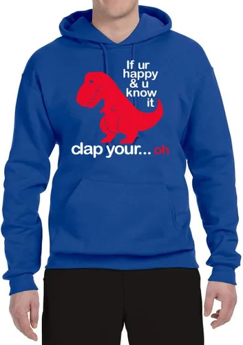 Miniatura 42 de Wild Bobby Sudadera con capucha unisex con estampado "If You're Happy and You Know it" de Dinausor