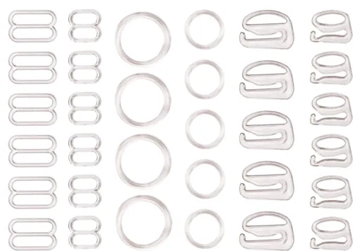 Miniatura 7 de Tupalizy 240 ganchos de correa de sujetador para coser bikini halter traje de baño tops lencería anillos nylon traje de baño clips cierre