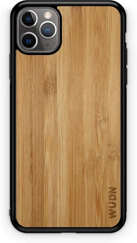 WUDN Slim Wooden Phone Case (Carmalized Bamboo) Compatible with iPhone 11 Pro Max Bambú Carmalizado