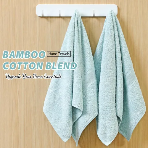 Miniatura 3 de Aibaser Toallas de mano - 16x30 pulgadas - Toallas de mano ligeras y altamente absorbentes para baño, viaje, gimnasio, ducha y spa (Azul)