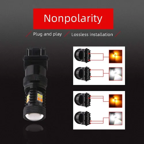 Miniatura 3 de GLL 1157 3030 16 SMD ámbar / blanco interruptor de luz de giro LED bombillas 4 W 12 V LED super brillante 800 lúmenes 6000 – 6500 K luz de freno