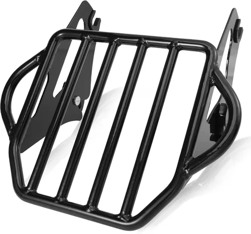 Soporte Negro Desmontable de Equipaje para Dos Plazas para Motocicleta, Montaje Trasero para Harley Touring Street Glide Road King Road Glide