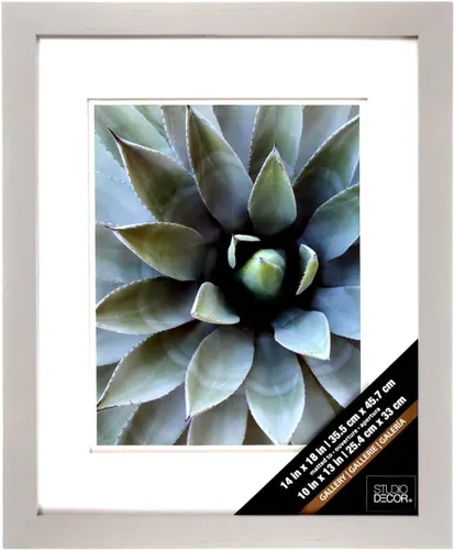 Studio Décor® - Marco de pared gris con paspartú doble