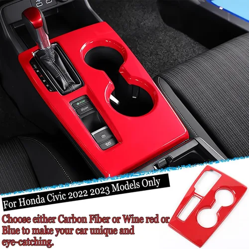 Miniatura 3 de MUXEE Marco de Consola Central Civic de 11ª Generación Cubierta de Panel de Cambio de Marchas Trim para Honda Civic 2022 2023 2024 2025 2026 - ABS