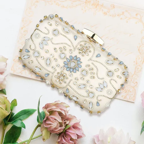 Miniatura 6 de Tanpell Bolso de noche con cuentas de cristal para mujer