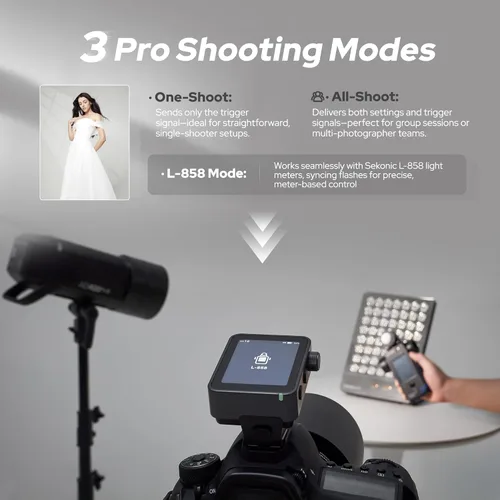 Miniatura 5 de GODOX X3 PRO X3PRO-C TTL - Disparador de flash de cámara inalámbrica, transmisor de flash de pantalla táctil inalámbrico de 2.4G, batería de litio