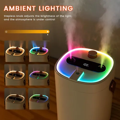 Miniatura 6 de Humidificador de 2L para dormitorio, humidificadores portátiles de niebla fría, ultra silencioso, 20 dB, humidificador de aire de llenado superior