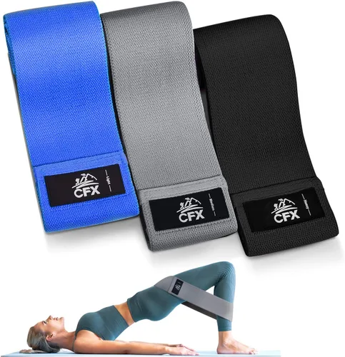 Miniatura 10 de CFX Resistance Bands Set, Exercise Bands with Non-Slip Design for HIPS & Glutes, 3 Levels Workout Bands for Women and Men, Booty Bands for Home