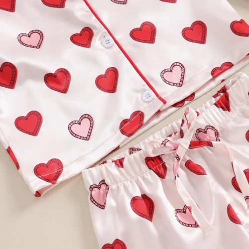 Miniatura 12 de Conjunto de pijama de manga larga con botones para niña pequeña, conjunto de ropa de dormir