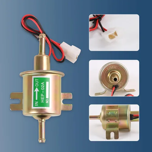 Miniatura 6 de Bomba de combustible eléctrica de alta resistencia de 12 V Universal W8sunjs Gasolina sólida de metal 12 voltios