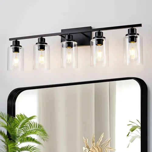 Miniatura 13 de 4 Luces Accesorios de Iluminación para Baño Níquel Cepillado Luz de Tocador Sobre Espejo Moderno Estilo Granja Apliques de Iluminación de Pared