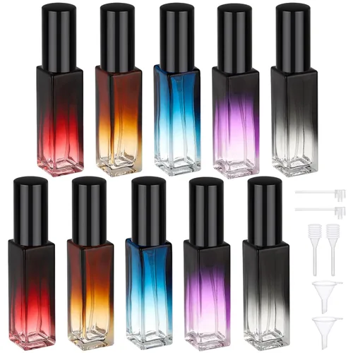 Miniatura 11 de Segbeauty Mini Botella Atomizador de Perfume Portátil, 5 piezas de botellas de spray de colonia recargables vacías, botella de perfume de vidrio
