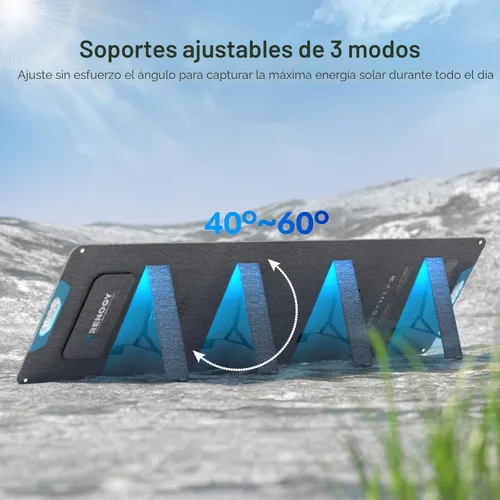 Miniatura 9 de Renogy Panel solar portátil de 200W, panel solar plegable con protección IP65 a prueba de agua, respaldo de energía solar, cargador solar