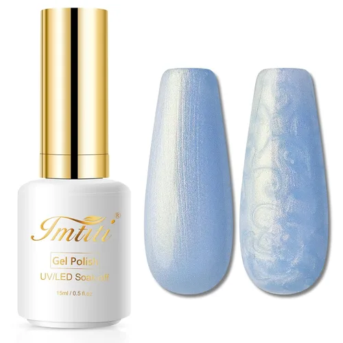 Miniatura 19 de Esmalte de uñas de gel con purpurina, 0.5 fl oz, color rosa brillante, de remojo, con LED, UV, kit de esmalte de uñas de gel para manicura en salón