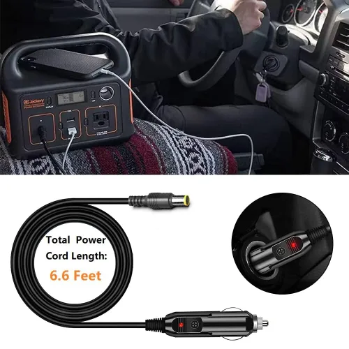 Miniatura 6 de Cable cargador de coche DC 12V/24V compatible con BLUETTI EB3A/EB70/EB70S/AC50S/AC180/AC60/B80, Anker 521 523 533, Jackery Explorer