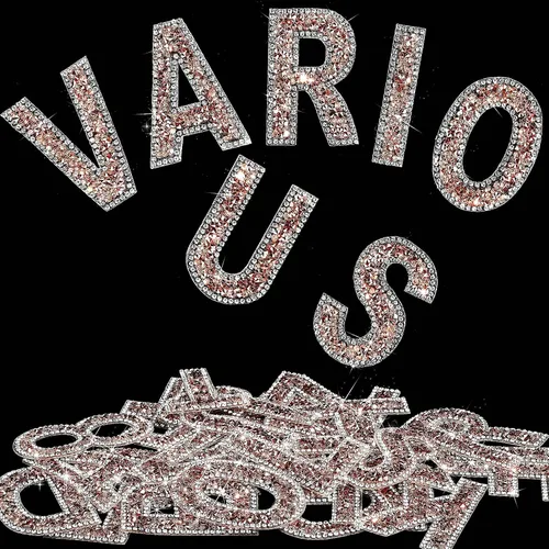 Miniatura 10 de WILLBOND - 37 piezas de calcomanías de letras con strass grandes, alfabeto de purpurina, número de cristal, calcomanías brillantes autoadhesivas