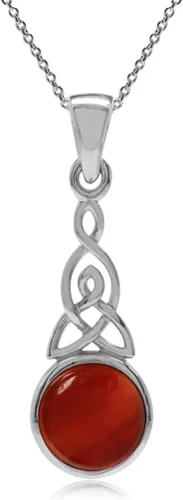 Miniatura 10 de Silvershake - Colgante de plata fina 925 con nudo celta de triquetra y collar de 18 pulgadas