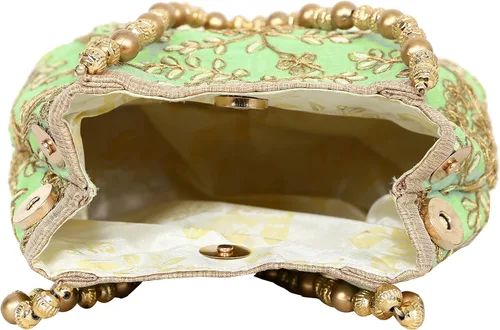 Miniatura 2 de Bolso de boda para niñas con diseño étnico indio Potli