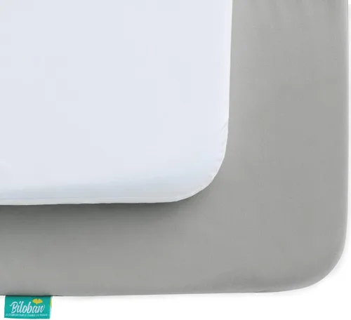 Miniatura 5 de Biloban Paquete de 2 sábanas bajeras impermeables Pack n Play, mini protector de colchón para cuna, 38 x 26 pulgadas, se adapta a corralito de bebé