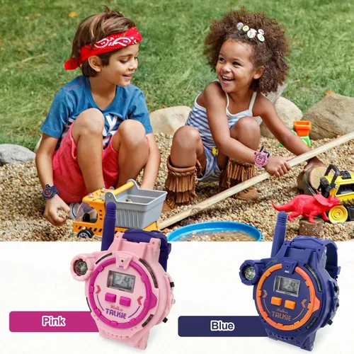 Miniatura 6 de Walkie Talkie recargable para niños, radio bidireccional Walky Talky con linterna, juego para exteriores, interfono, juguete y regalos para niños