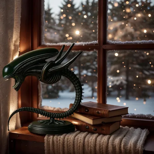 Miniatura 7 de Luz nocturna de monstruo espacial, lámpara de mesa de resina de película 3D, decoración LED de ciencia ficción, regalo personalizado hecho a mano #1