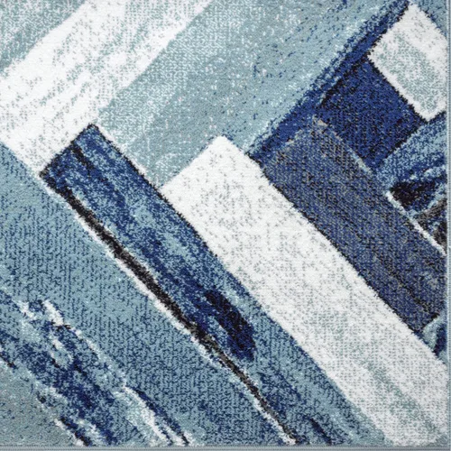 Miniatura 5 de LUXE WEAVERS Alfombra abstracta moderna de madera geométrica azul 2x3
