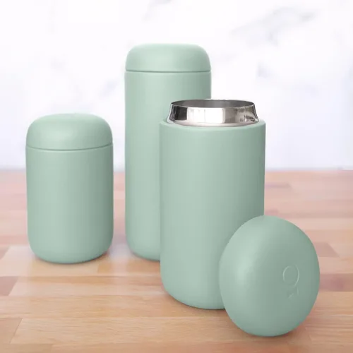 Miniatura 6 de Fellow Carter Move Taza de viaje: Taza de café y té de acero inoxidable con aislamiento al vacío con protector de salpicaduras a presión y Mint Chip