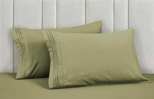 Miniatura 58 de Mocassi Juego de sábanas de lujo de 4 piezas, calidad prémium de hotel de 1800 hilos, ajuste fácil, sábanas y fundas de almohada resistentes a