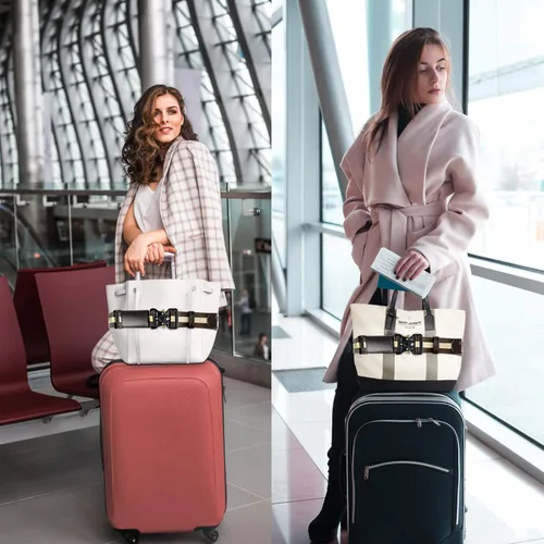 Miniatura 6 de Cinturón de viaje para correas de equipaje sobre el asa, elegante y ajustable correa de equipaje para bolsa de transporte, correas de equipaje