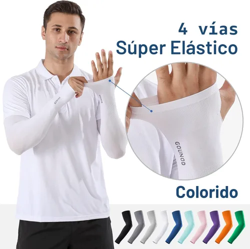 Miniatura 9 de GOUNOD Mangas de enfriamiento con protección solar para los brazos con orificios para el pulgar, jardinería, deportes al aire libre, entrenamiento