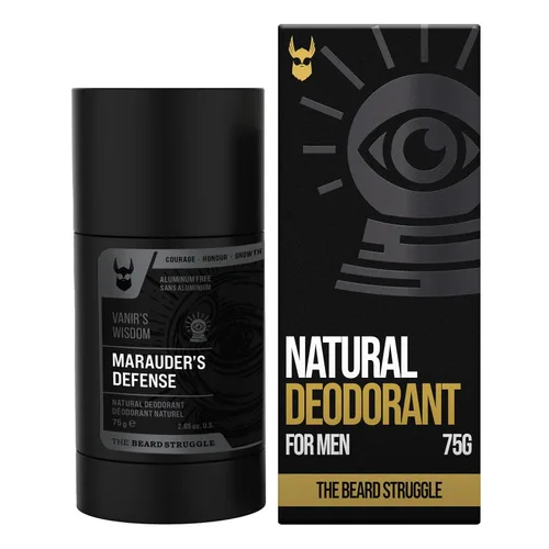 The Beard Struggle Marauder's Defense - Desodorante con infusión de carbón natural para hombres, sin aluminio, colección Platino, Vanir's Wisdom,