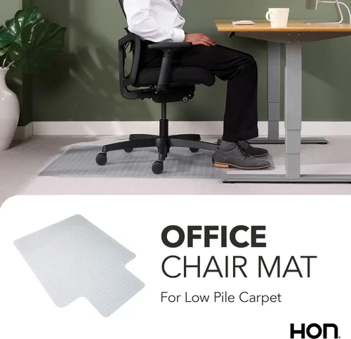 Miniatura 7 de HON Tapete para silla de oficina para alfombra, tapete de silla de escritorio de computadora para suelos alfombrados, fácil deslizamiento